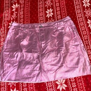 Pink metallic skirt